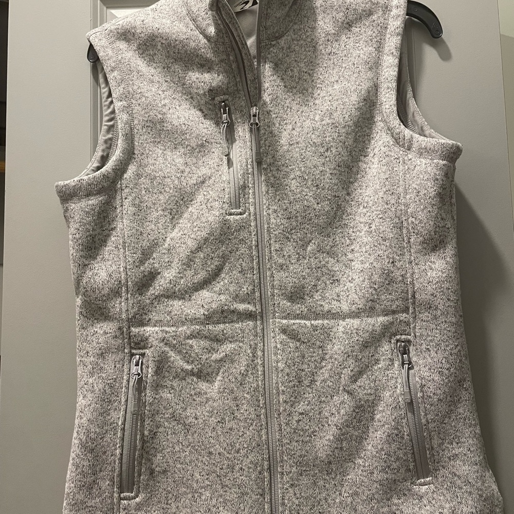 Women's Gray Zip Vest